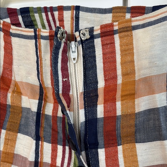 Vintage 1970’s custom sewn/ handmade plaid seersucker jacket & bell bottoms 2P - Picture 10 of 12